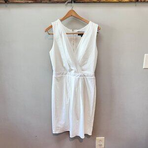 Sunday‎ In Brooklyn Anthropologie Ivory Faux Wrap Sleeveless Dress Size Medium